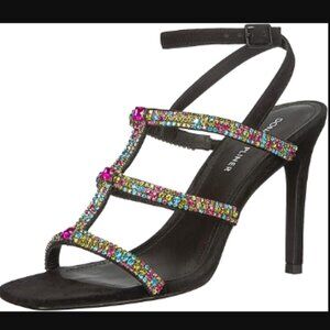 NIB Donald Pliner Leather Rhinestone Pumps, 7.5